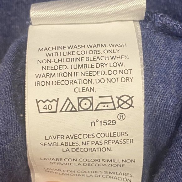 POLO RALPH LAUREN Men's Short Sleeve Solid BLUE Crew Neck T-Shirt Logo LARGE - Picture 5 of 5